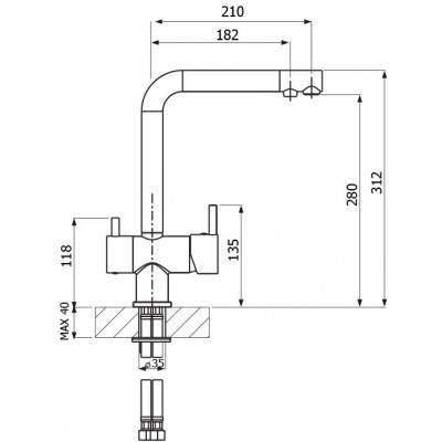 Смеситель Арес ИТ цвет песочный FG, (РОССИЯ) Смеситель Арес ИТ цвет песочный FG, (РОССИЯ)