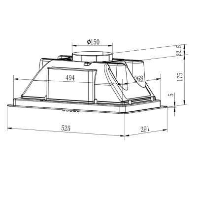 EVELUX Вытяжка Amanda 60 W EVELUX Вытяжка Amanda 60 W