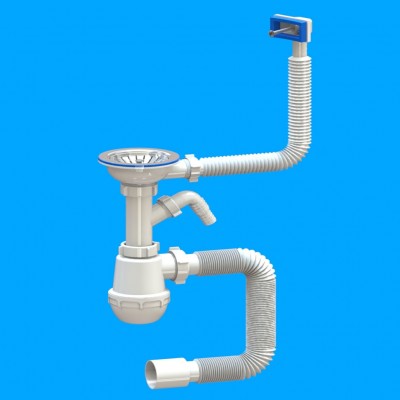 Сифон Флорентина 1 Россия санпласт 3 1/2 для одночашевых моек нерж. Сифон Флорентина 1 Россия санпласт 3 1/2 для одночашевых моек нерж.