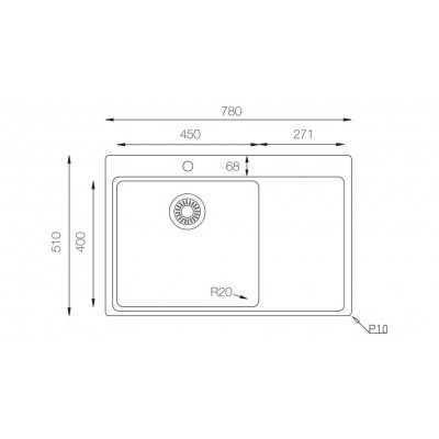 Кухонная мойка TopZero (prime) MM 780.510.60.GT10K L Кухонная мойка TopZero (prime) MM 780.510.60.GT10K L