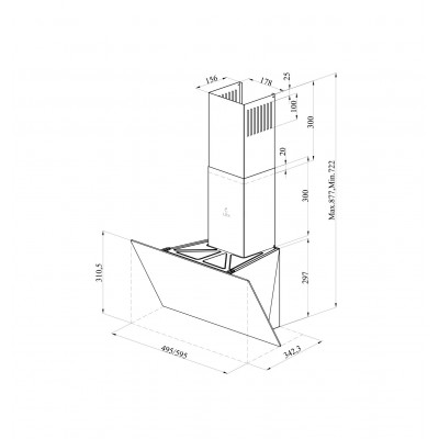 Вытяжка LEX META 600 WHITE Вытяжка LEX META 600 WHITE