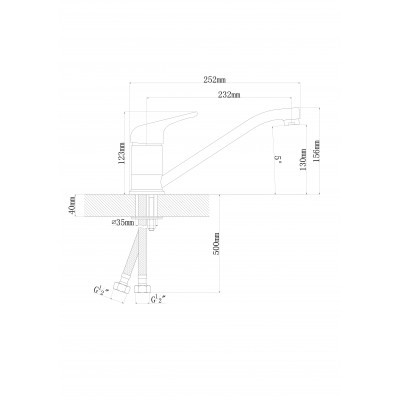 Смеситель Флорентина Гамма FL цвет жасмин Смеситель Флорентина Гамма FL цвет жасмин