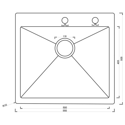 Мойка ARONA ARS 550*505 GOLD PVD NANO Мойка ARONA ARS 550*505 GOLD PVD NANO