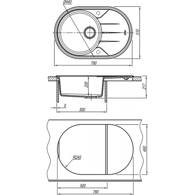 Кухонная мойка Флорентина ЛОТОС 780 песочный Кухонная мойка Флорентина ЛОТОС 780 песочный