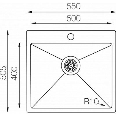 Кухонная мойка TopZero ColorX TNL 550.505 GOLD ROSE Кухонная мойка TopZero ColorX TNL 550.505 GOLD ROSE