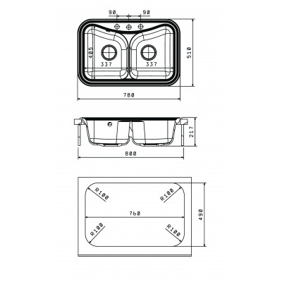 Кухонная мойка Флорентина КРИТ 780 А капучино Кухонная мойка Флорентина КРИТ 780 А капучино