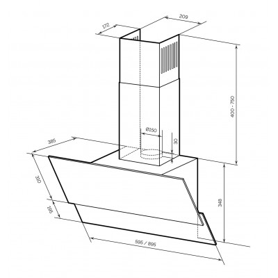 LEX ARIA 900 White вытяжка LEX ARIA 900 White вытяжка