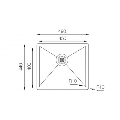 Кухонная мойка TopZero (prime) TNL 450 GT12K Кухонная мойка TopZero (prime) TNL 450 GT12K