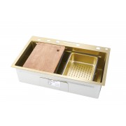 ARONA Кухонная мойка ARS 750.460 SET 9 GOLD DECOR