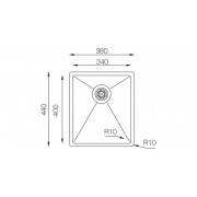 Кухонная мойка TopZero ColorX TNL 340 TITAN