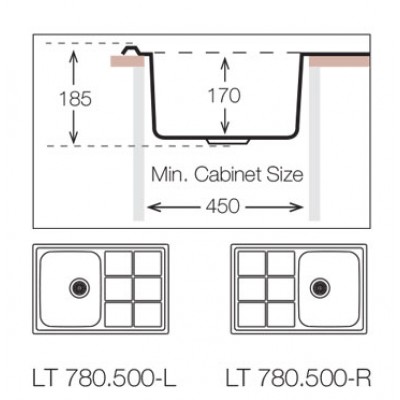Кухонная мойка TopZero (prime) LTL 780.500.GT8K Кухонная мойка TopZero (prime) LTL 780.500.GT8K