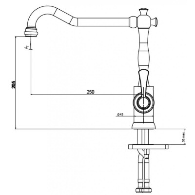Смеситель TopZero RUBATO TITAN Смеситель TopZero RUBATO TITAN