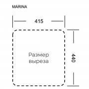 кухонная мойка TopZero Marina Graphite (430x460-55)