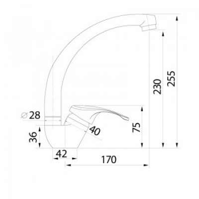 Кухонный смеситель TopZero WIX 212 CR Кухонный смеситель TopZero WIX 212 CR
