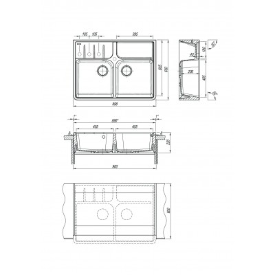 Кухонная мойка Флорентина ВИЛЛАДЖИО шампань Кухонная мойка Флорентина ВИЛЛАДЖИО шампань
