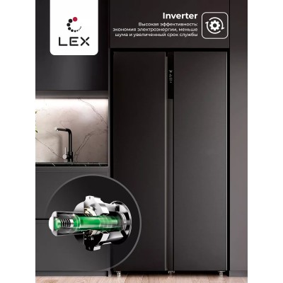 LEX LSB 530 BLID - холодильник серии Side-by-Side LEX LSB 530 BLID - холодильник серии Side-by-Side