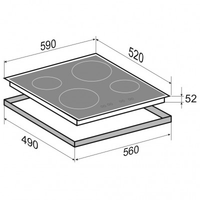 Варочная поверхность Zigmund & Shtain CN 41.6 B Варочная поверхность Zigmund & Shtain CN 41.6 B