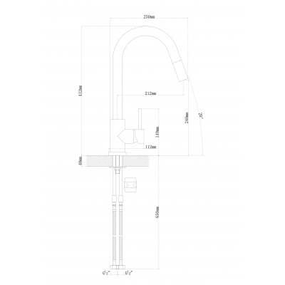 Смеситель Флорентина Вита FL цвет мокко Смеситель Флорентина Вита FL цвет мокко