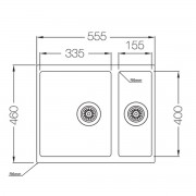 кухонная мойка TopZero Melania Graphite (555x460.15-55)