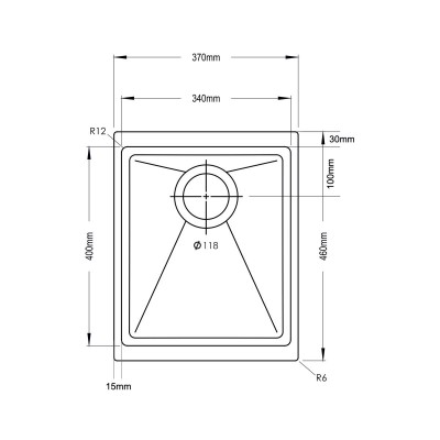 Кухонная мойка TopZero Maria Graphite (370x460-55) Кухонная мойка TopZero Maria Graphite (370x460-55)