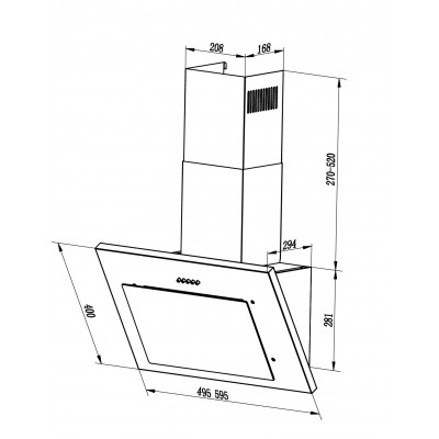 Вытяжка LEX MIKA 600 BLACK Вытяжка LEX MIKA 600 BLACK