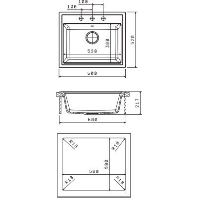 Кухонная мойка Флорентина ЛИПСИ 600 песочный Кухонная мойка Флорентина ЛИПСИ 600 песочный