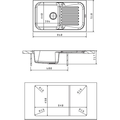 Кухонная мойка Флорентина АРОНА 860 коричневый Кухонная мойка Флорентина АРОНА 860 коричневый