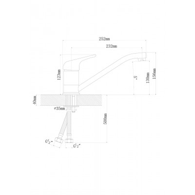 Смеситель Флорентина Гамма FL цвет антрацит Смеситель Флорентина Гамма FL цвет антрацит