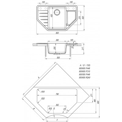 Кухонная мойка DR.Gans РИО черный Кухонная мойка DR.Gans РИО черный