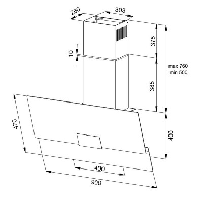 Вытяжка KORTING KHC 96373 BXGN Вытяжка KORTING KHC 96373 BXGN