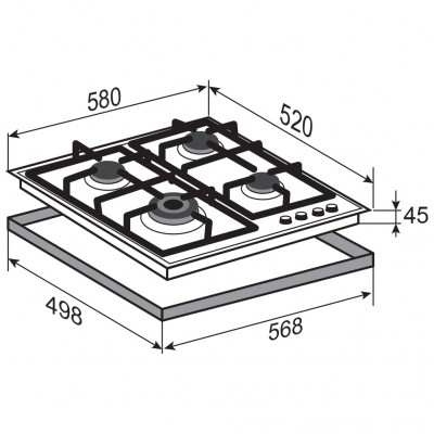 Варочная поверхность Zigmund & Shtain MN 199.61 W Варочная поверхность Zigmund & Shtain MN 199.61 W