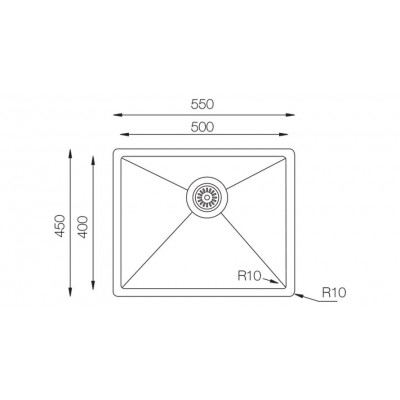 Кухонная мойка TopZero (prime) TNL 500 GT12K Кухонная мойка TopZero (prime) TNL 500 GT12K