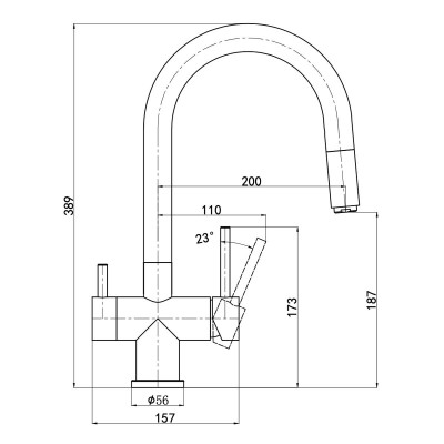 Кухонный смеситель TopZero TPZ 304 GOLD Кухонный смеситель TopZero TPZ 304 GOLD