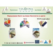 Вытяжка ВИКТОРИЯ 600 INKA 900м3 БУК/БЕЛЫЙ МУАР(неокраш) EMA ITALY