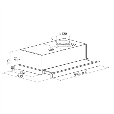 Вытяжка LEX HUBBLE 500(1M) INOX Вытяжка LEX HUBBLE 500(1M) INOX
