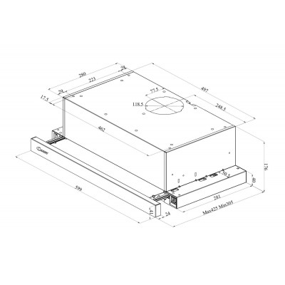 Вытяжка CANDY CBT60RWGTSS-07 Вытяжка CANDY CBT60RWGTSS-07