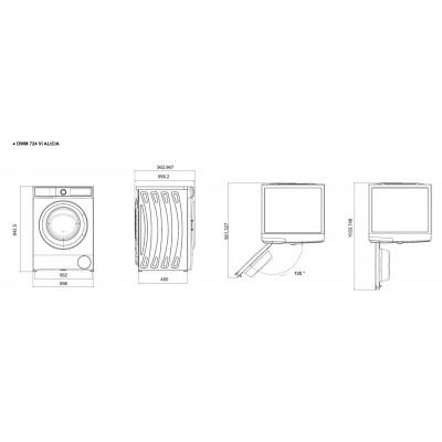DeLonghi стиральная машина отдельностоящая DWM 724 VI ALICIA DeLonghi стиральная машина отдельностоящая DWM 724 VI ALICIA