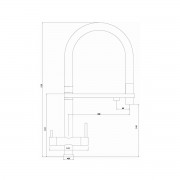 ARONA Кухонный смеситель ARM 308 GOLD