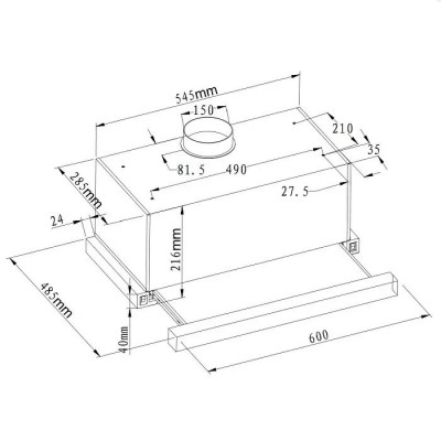 EVELUX Вытяжка Tel 60 WG EVELUX Вытяжка Tel 60 WG