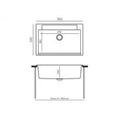 TOLERO GELCOAT Casilla-760 мойка, цвет Песочный TOLERO GELCOAT Casilla-760 мойка, цвет Песочный