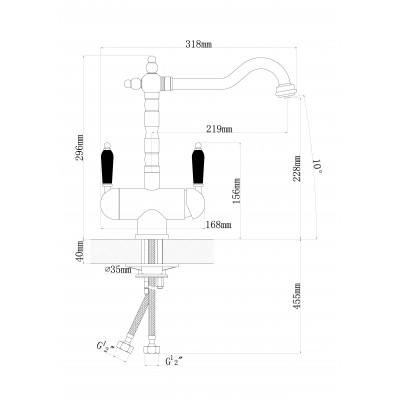 Смеситель Флорентина Ария цвет бежевый Смеситель Флорентина Ария цвет бежевый