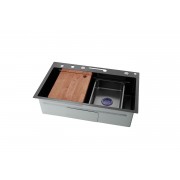 ARONA Кухонная мойка ARS 750.460 SET 9 BLACK DECOR