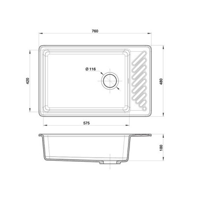 Мойка GRANFEST GF-ZL-51 песочный Мойка GRANFEST GF-ZL-51 песочный