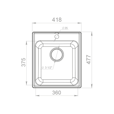 Мойка GRANFEST GF-Z17 серый Мойка GRANFEST GF-Z17 серый