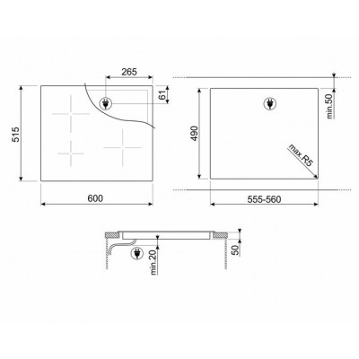 Варочная поверхность индукционная SMEG SI2641D Варочная поверхность индукционная SMEG SI2641D