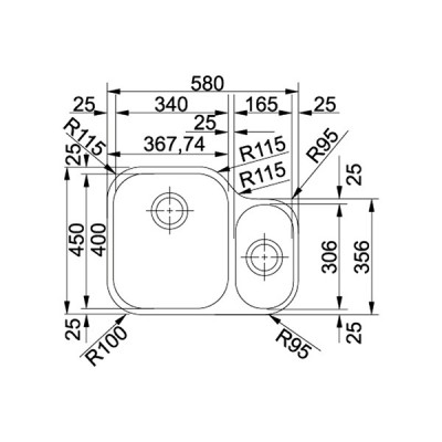 Мойка Franke AMX 160, полированная (122.0021.448) Мойка Franke AMX 160, полированная (122.0021.448)
