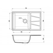 Мойка Granfest GF-V-780L бежевый