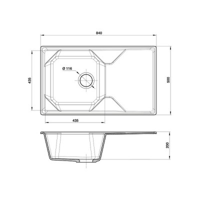 Мойка Granfest GF-U-840L иней Мойка Granfest GF-U-840L иней