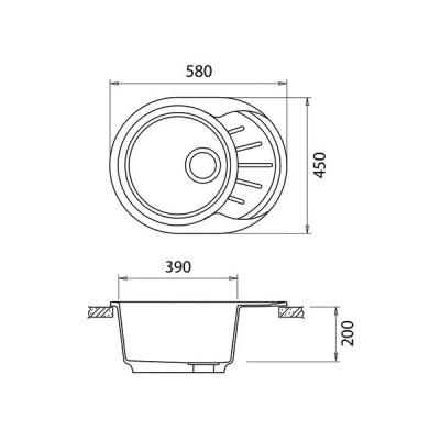 Мойка Granfest GF - R580L серый Мойка Granfest GF - R580L серый
