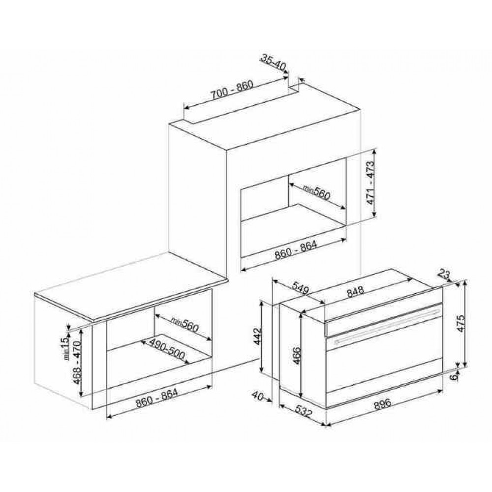 Духовой шкаф Smeg sfpr9395x